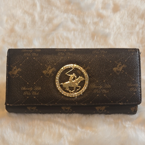 Elegant Black and Gold Women's Wallet - Picture 1 of 5
